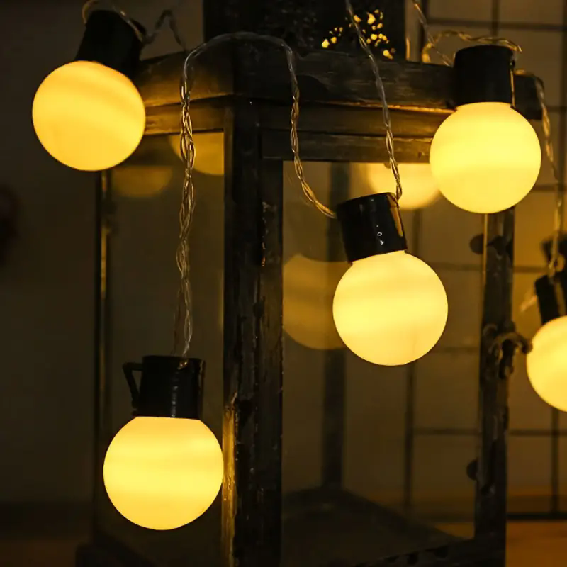 Outdoor Camping House - Holiday Balls String Lights Indoor LED