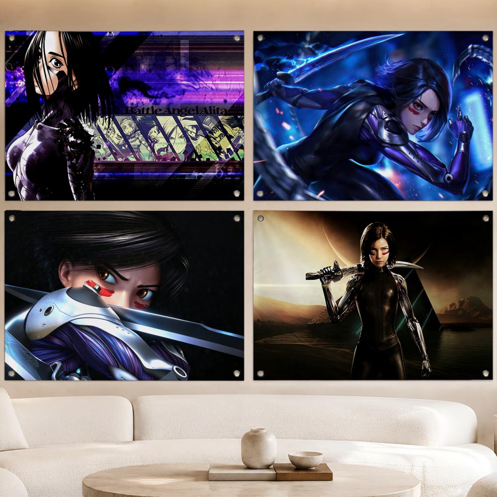 Outdoor Camping Fan - Battle Angel Alita Flags Fan Banner
