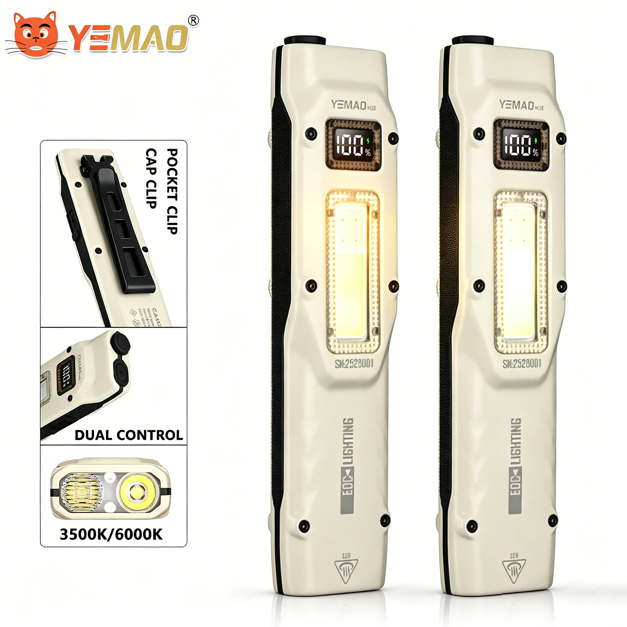 Outdoor Camping Lights - Portable 880LM YEMAO M28 Ultra-thin Tactical