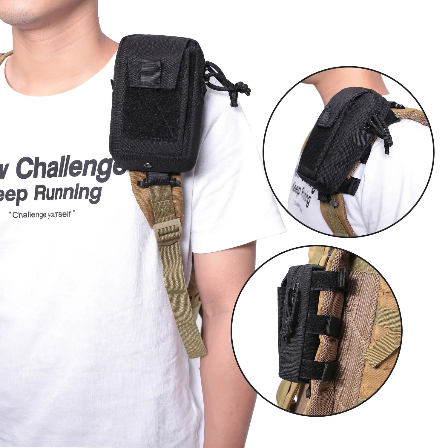 Outdoor Camping Stores - Molle Backpack Strap Phone Holder Waist