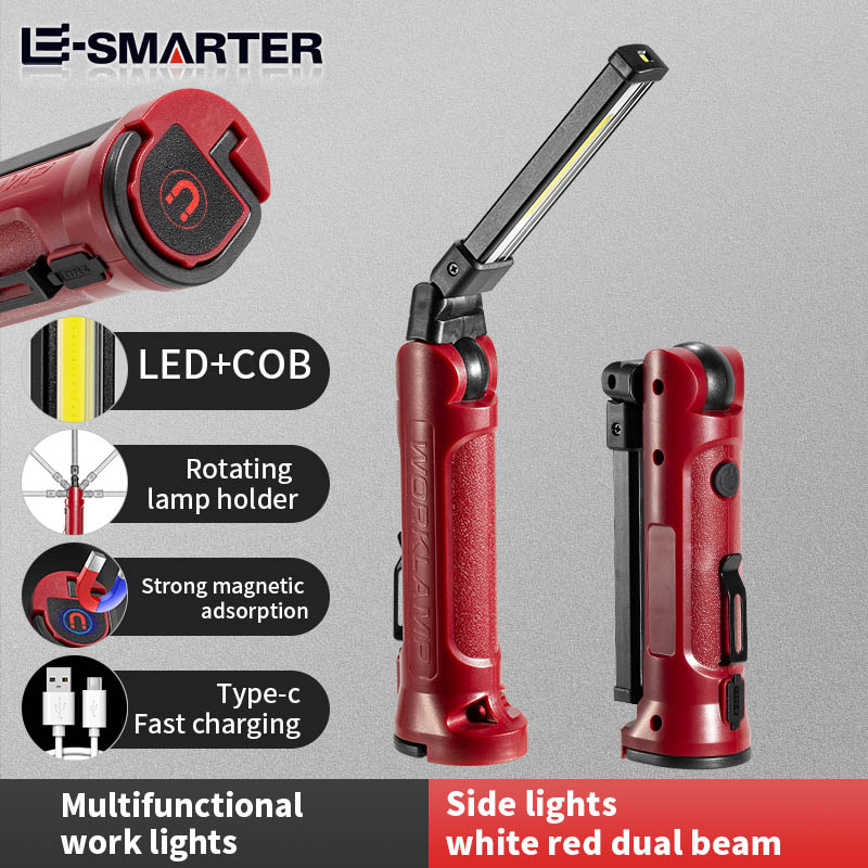 Outdoor Camping Lights - COB LED Work Light Rechargeable Folding