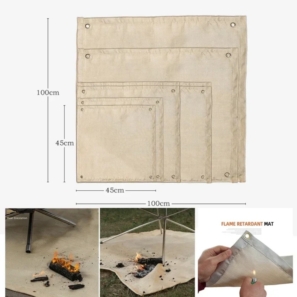 Outdoor Camping Rug - High Temperature Fire Blanket Fiberglass Mat