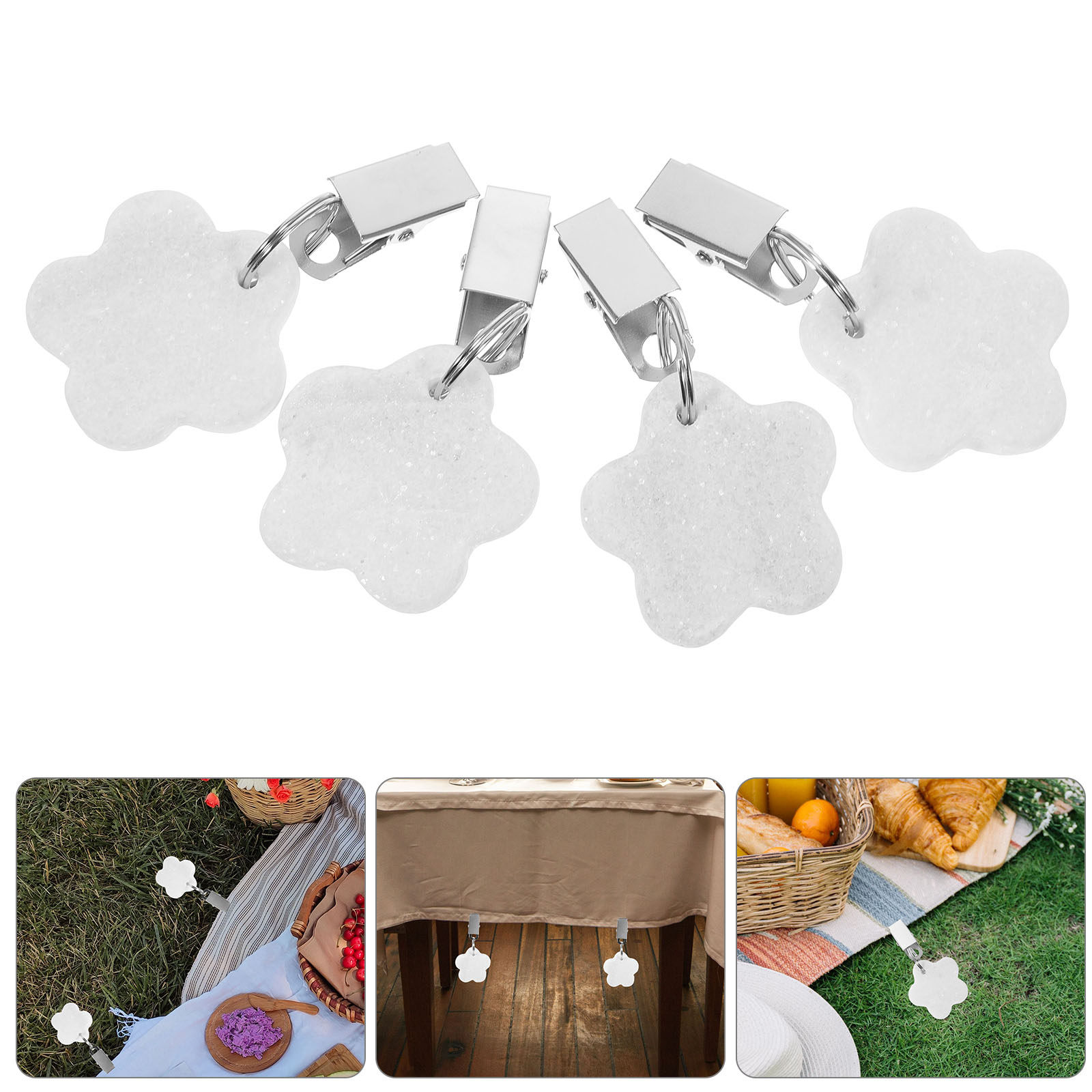 Camp Table Folding - 4Pcs Tablecloth Clips Outdoor Flower Shaped