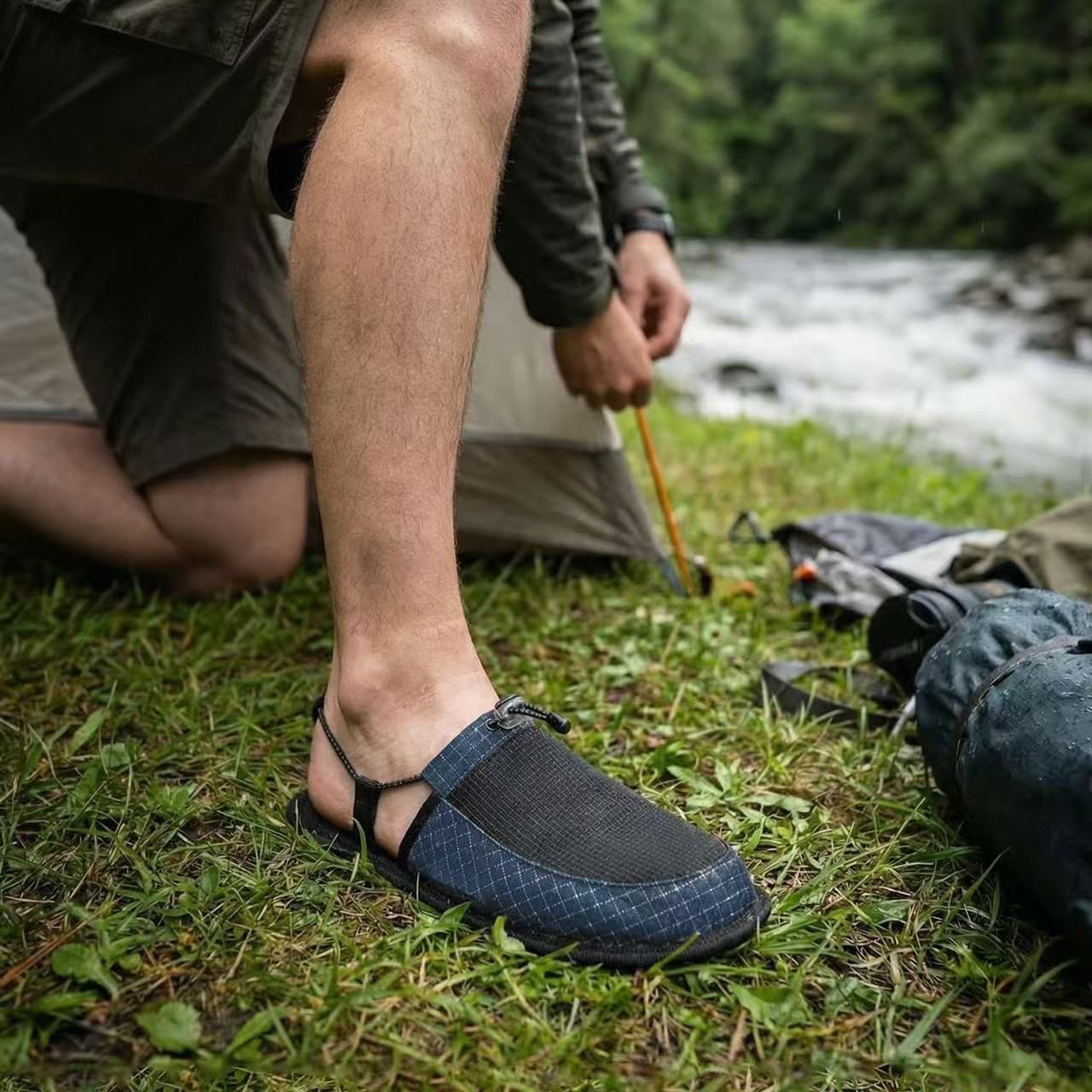 Outdoor Camping Stores - Outdoor Hiking and Camping Slippers, Ultra-Light,