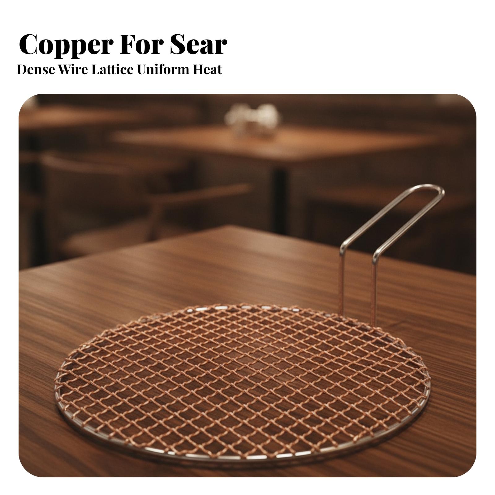 Portable Copper Mesh Round Gri - Outdoor Camping Grill recension och pris