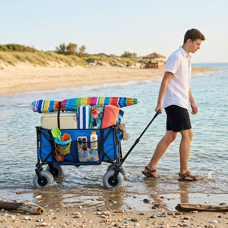 Foldable Metal Beach Wagon Qui - Outdoor Camping Wagon recension och pris