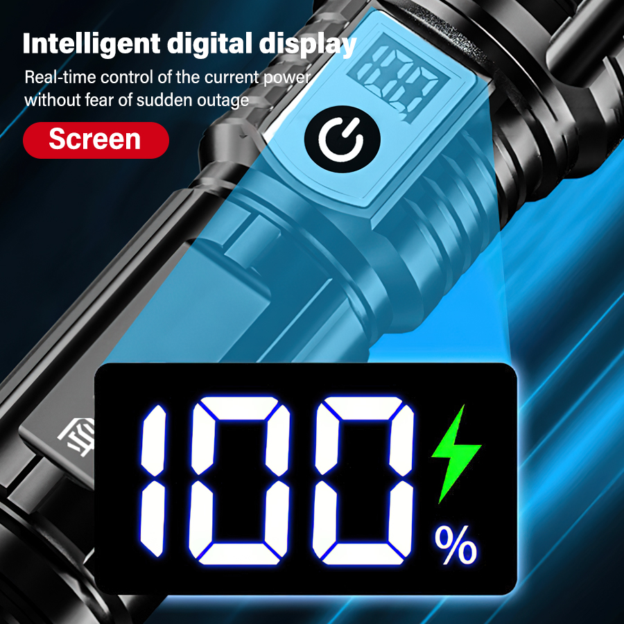 High Power 200000LM LED Flashl - Outdoor Camping Lights recension och pris