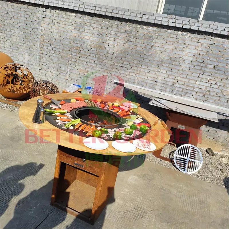 80cm Corten Steel Fire Pit BBQ - Outdoor Camping Fire Pit recension och pris