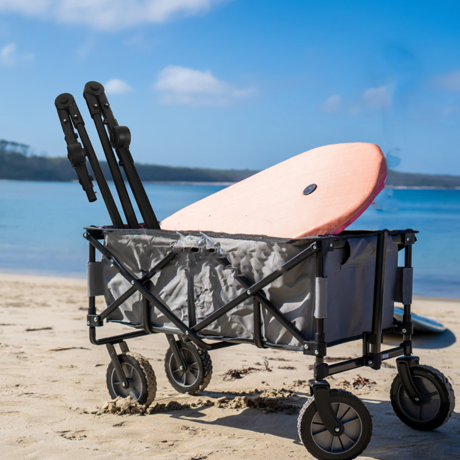 Folding Wagon Push Handle Dura - Outdoor Camping Wagon recension och pris