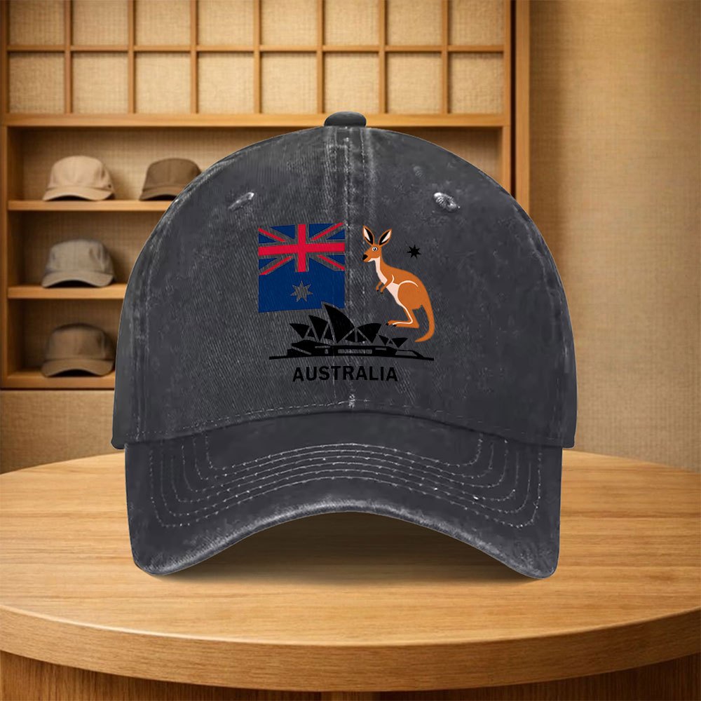Australia Flag Kangaroo Baseba - Outdoor Camping Australia recension och pris
