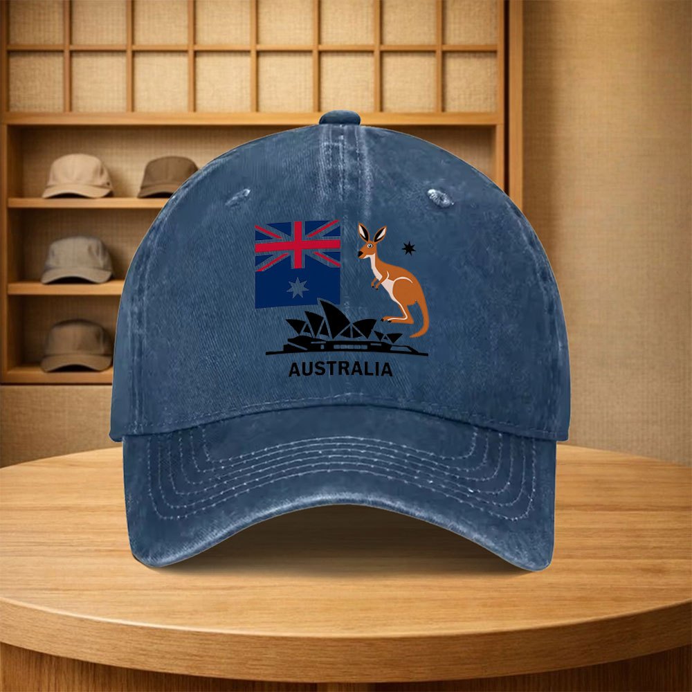 Australia Flag Kangaroo Baseba - Outdoor Camping Australia recension och pris