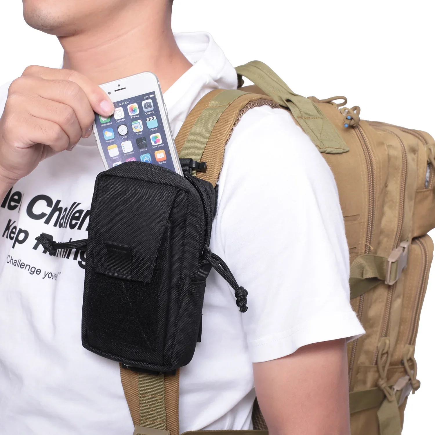Molle Backpack Strap Phone Hol - Outdoor Camping Stores recension och pris