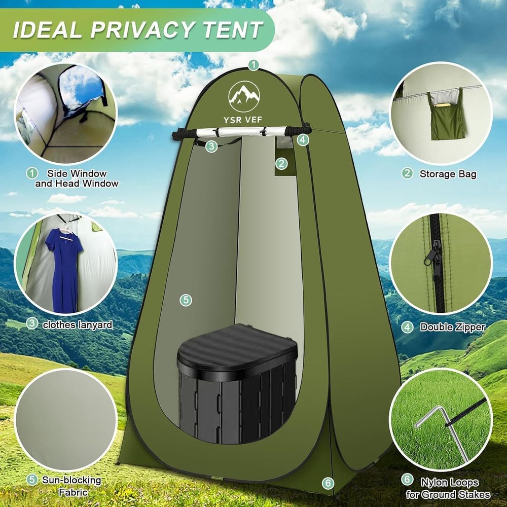 Portable Toilet Kit, Camping T - Outdoor Camping Toilet Tent recension och pris