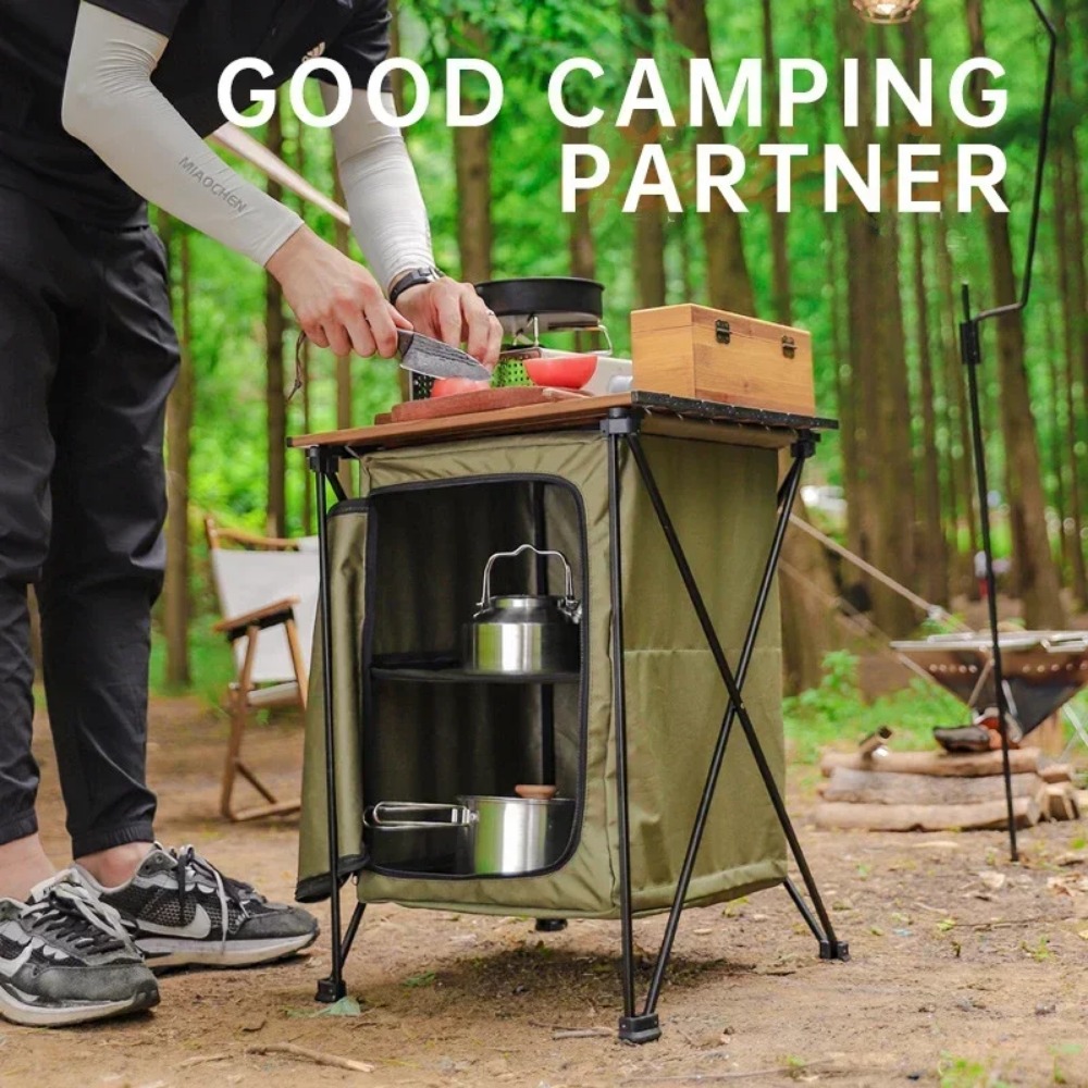 Outdoor Folding Camping Cabine - Outdoor Camping Table With Storage recension och pris