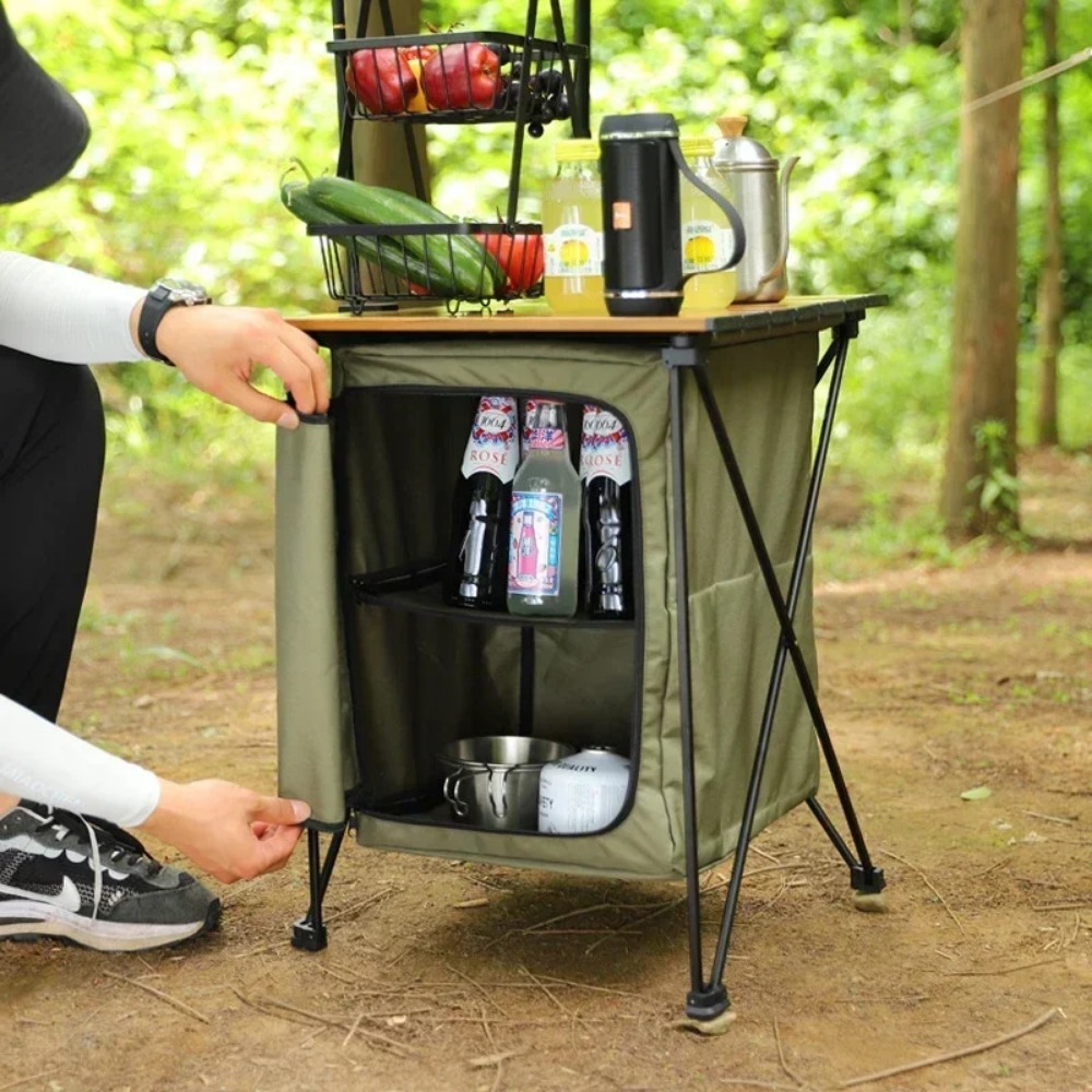 Outdoor Folding Camping Cabine - Outdoor Camping Table With Storage recension och pris