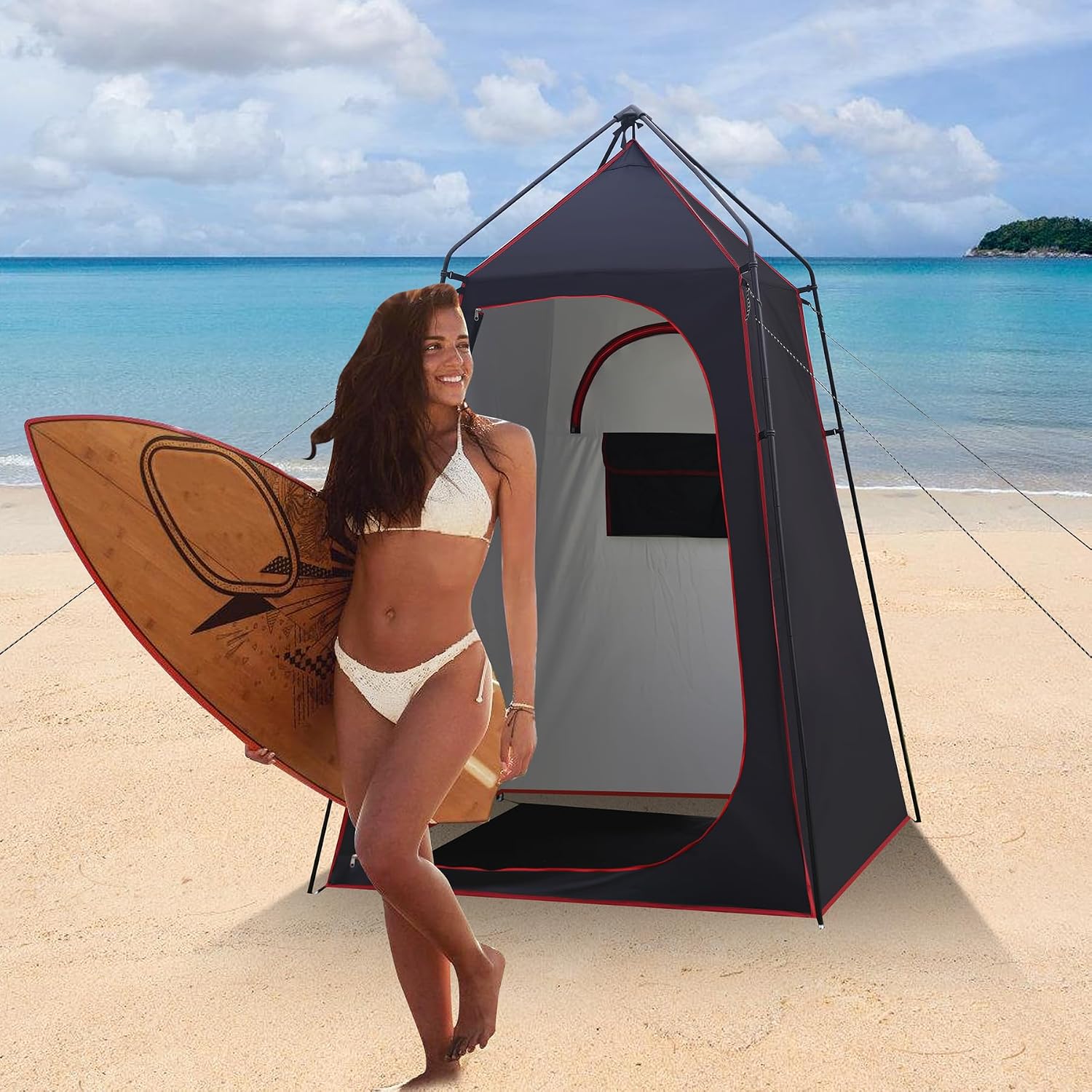 Camping Shower Tent, Portable  - Outdoor Camping Toilet Tent recension och pris