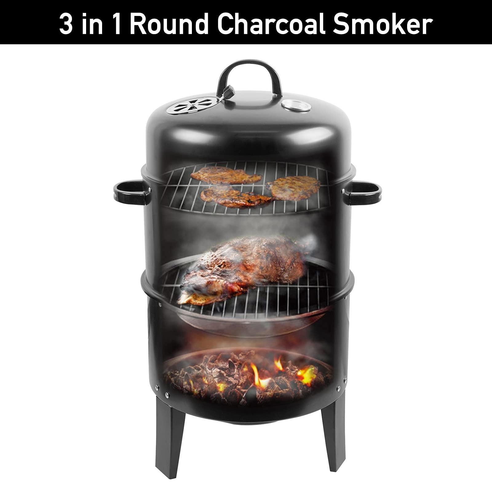 Vertical BBQ Grill Cooker Char - Outdoor Camping Fire Pit recension och pris