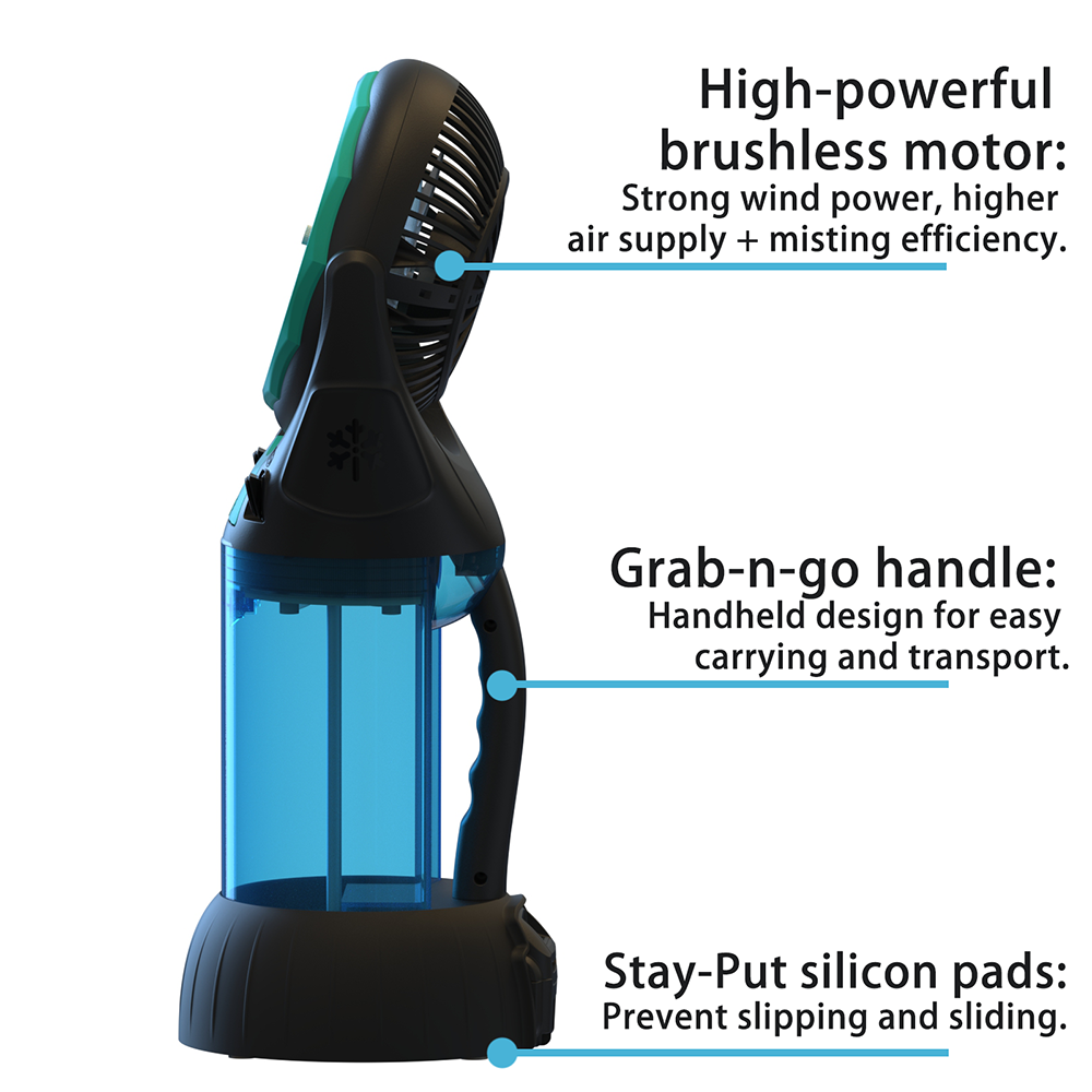 10000mAh Por Water Mist Fan De - Outdoor Camping Fan recension och pris