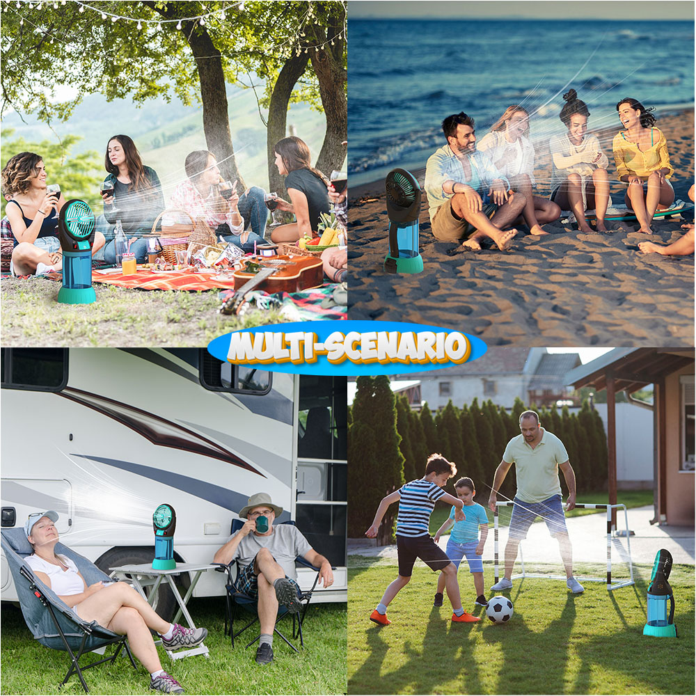 10000mAh Por Water Mist Fan De - Outdoor Camping Fan recension och pris