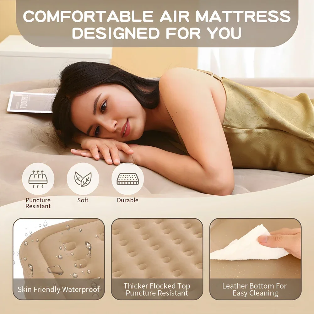 Queen Air Mattress with Built  - Inflatable Mattress recension och pris