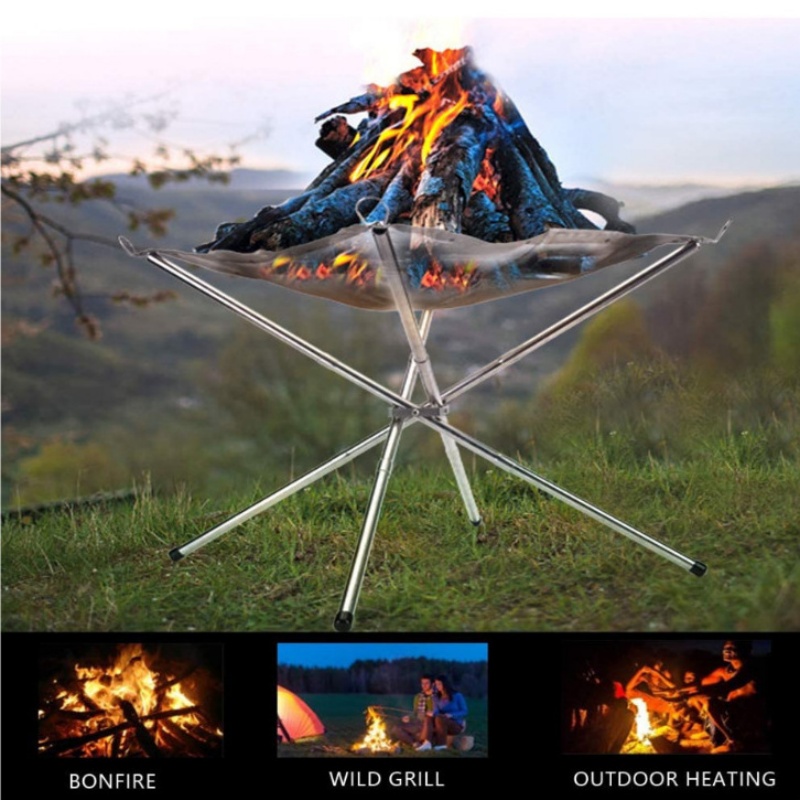 Outdoor BBQ Bonfire Rack Porta - Outdoor Camping Fire Pit recension och pris
