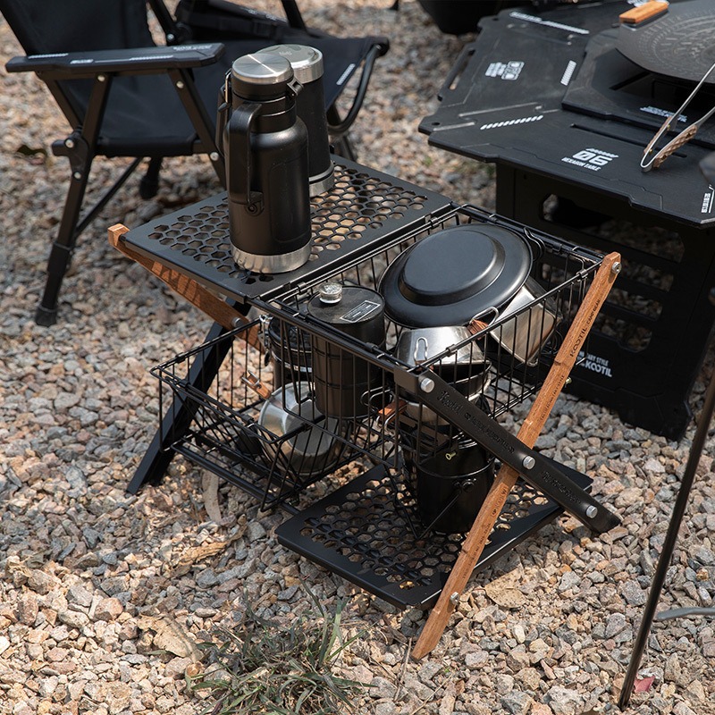 Portable Folding Camping Table - Outdoor Camping Table With Storage recension och pris