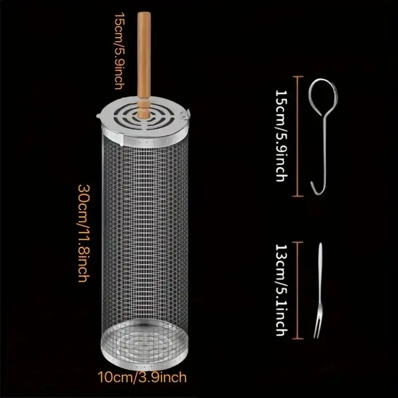 Round Barbecue Grill Basket Se - Outdoor Camping Grill recension och pris
