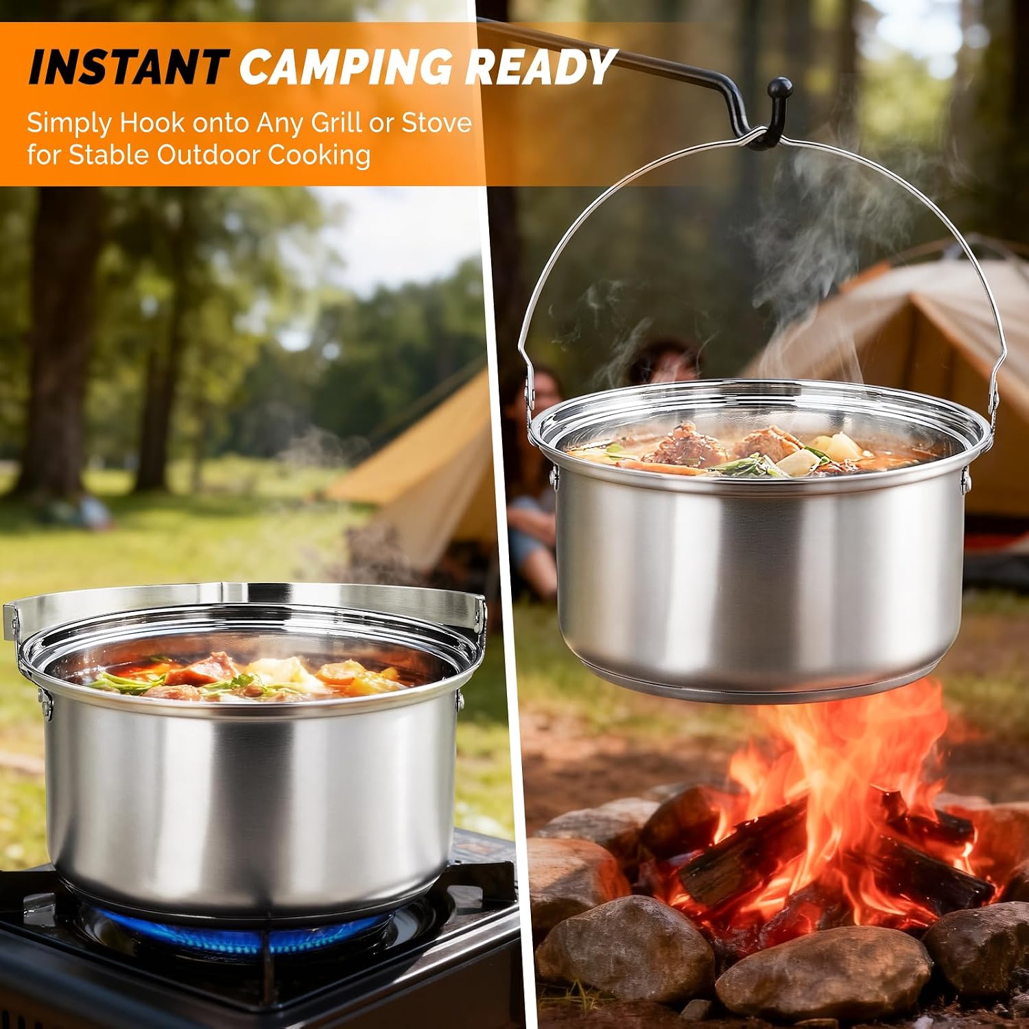 6pcs Cookware Set, 304 Stainle - Outdoor Camping Fire recension och pris