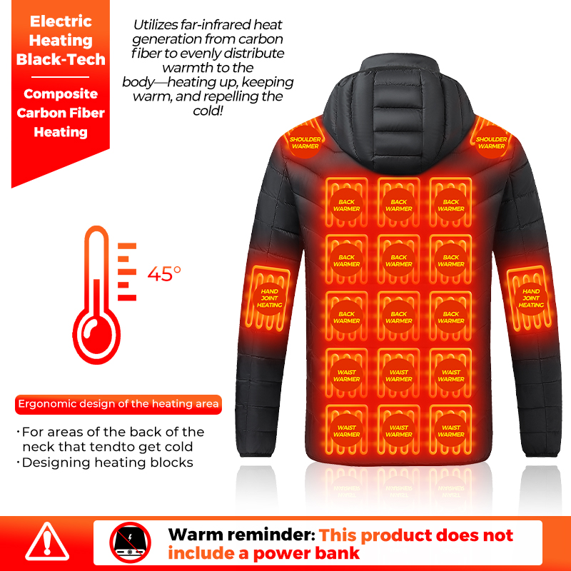 Heated Jacket 26 Heating Zones - Outdoor Camping Zone recension och pris