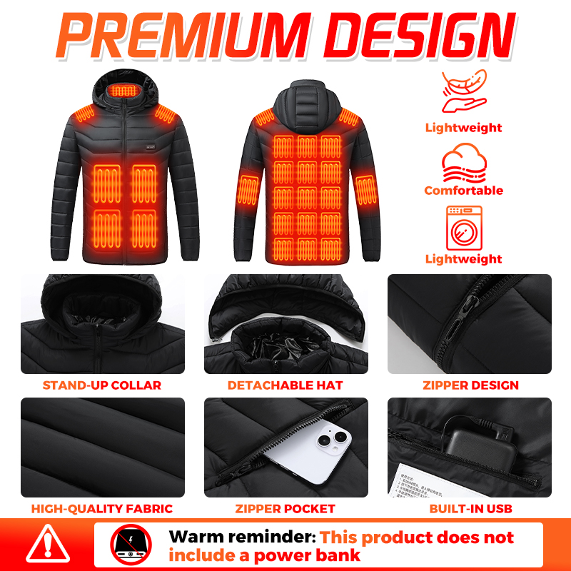 Heated Jacket 26 Heating Zones - Outdoor Camping Zone recension och pris