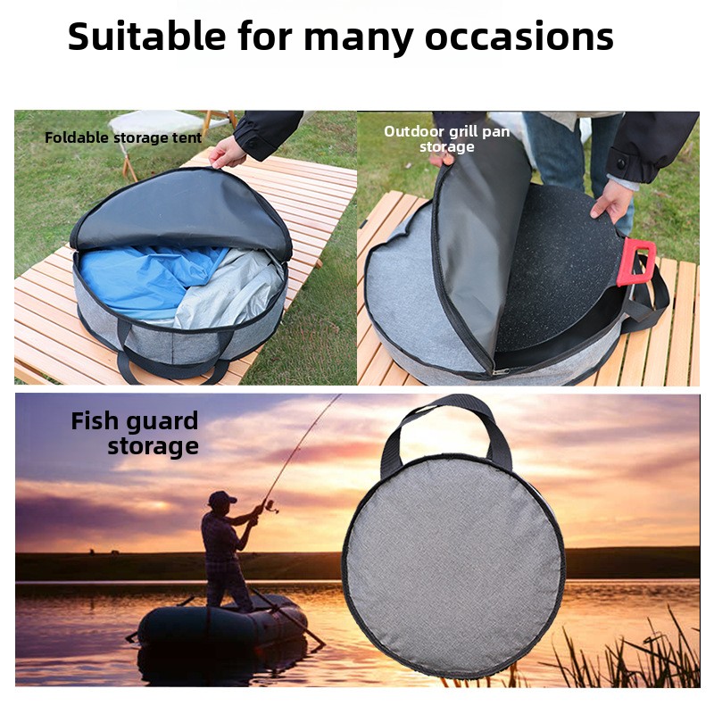 Portable Round BBQ Stove Stora - Outdoor Camping Table With Storage recension och pris
