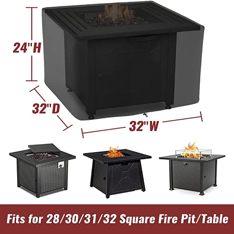 Waterproof Square Fire Pit Cov - Outdoor Camping Fire Pit recension och pris