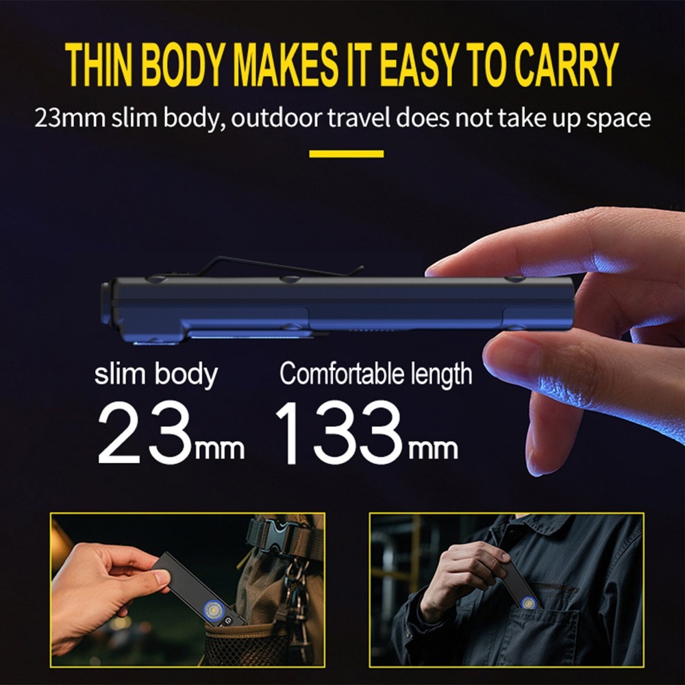 Ultra-Thin EDC Rechargeable LE - Outdoor Camping Lights recension och pris