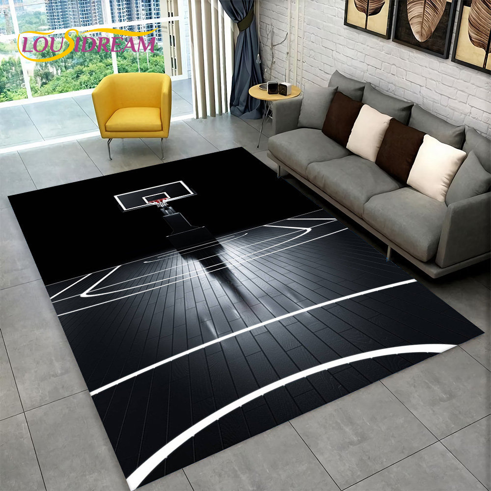 3D Basketball Cour Cartoon Are - Outdoor Camping Rug recension och pris