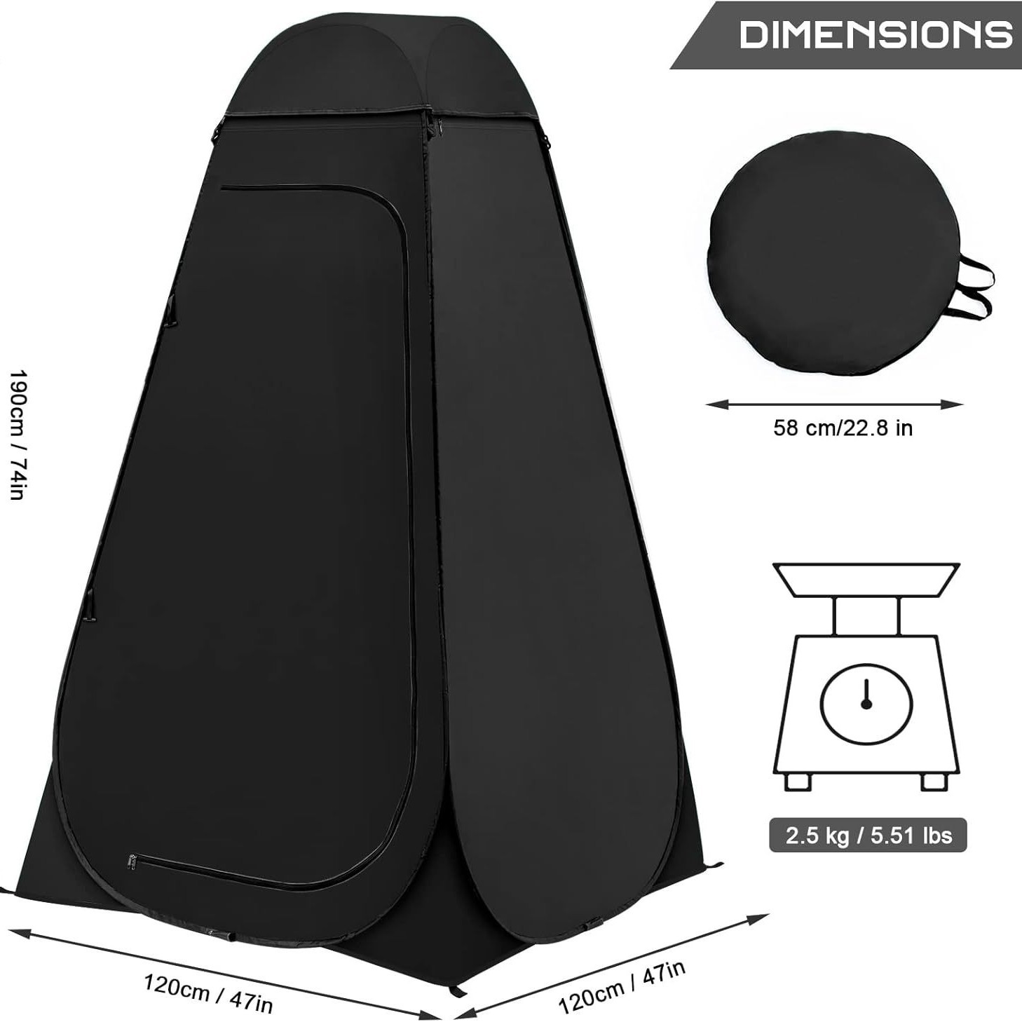 Pop Privacy Portable Outdoor T - Outdoor Camping Toilet Tent recension och pris