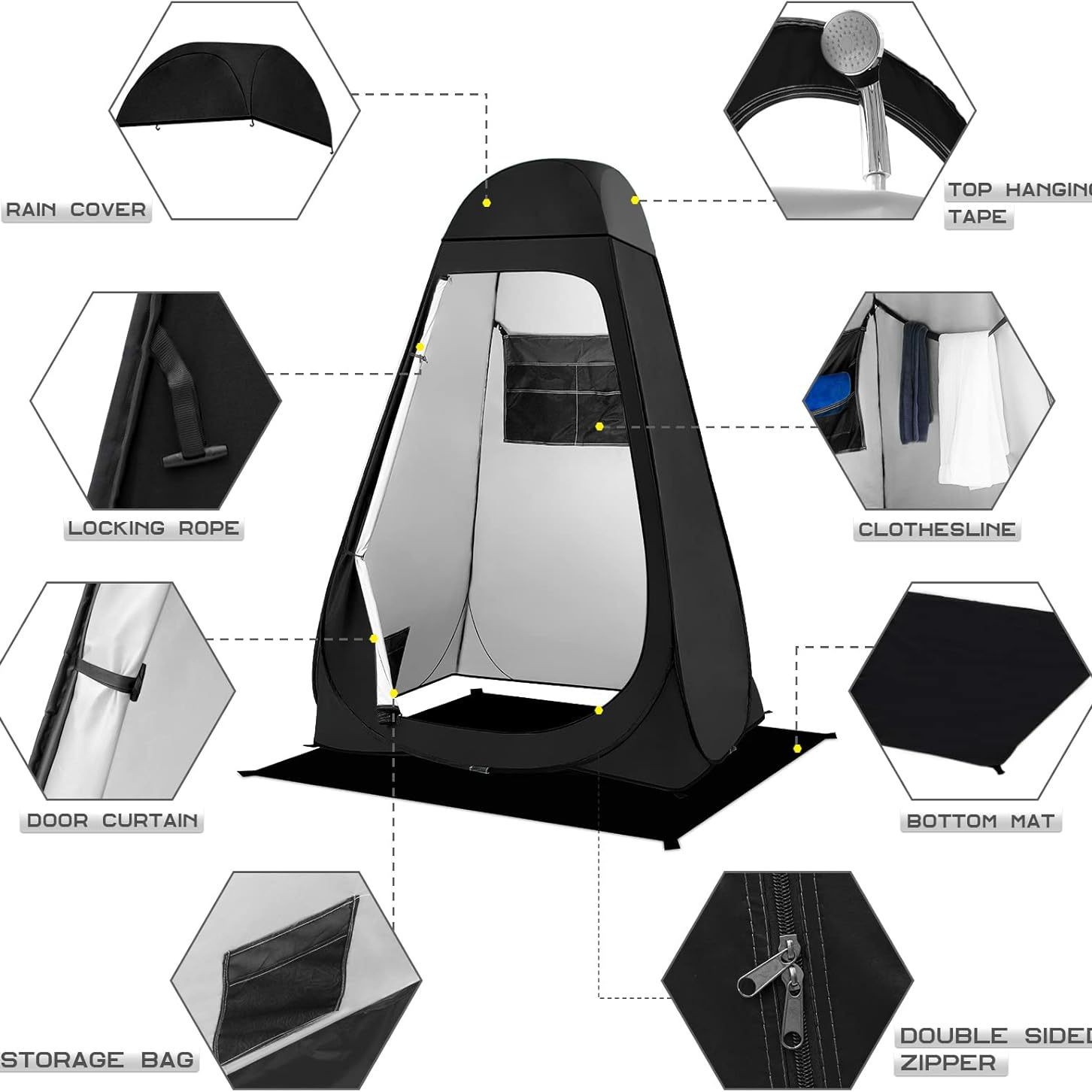 Pop Privacy Portable Outdoor T - Outdoor Camping Toilet Tent recension och pris